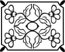 Floral Corner Ornate Panel Vector Design for Laser Cutting