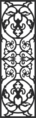 Floral Damask Decorative Panel Laser Cut Vector File
