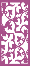 Floral Decorative Laser Cut Panel Vector File