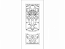 Floral Door Panel Vector Design DXF File for CNC