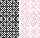Floral Geometric Lattice Panel Vector DXF File