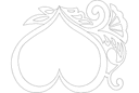 Floral Heart Ornament Laser Cut Vector File DXF