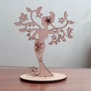 Floral Lady Tree Jewelry Organizer Laser Cut Vector File