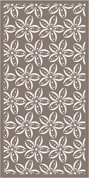 Floral Lattice Decorative Screen Panel Vector Design
