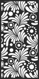 Floral Lattice Screen Pattern Vector File for CNC