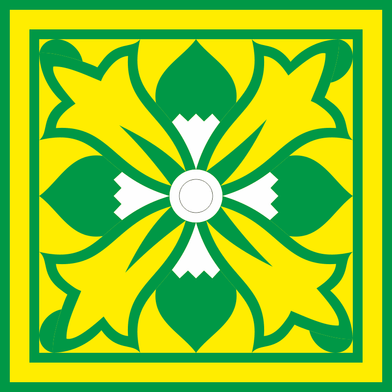Floral Mosaic Square Pattern Vector for Laser Cutting