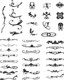 Floral Ornaments and Flourish Dividers Vector Pack