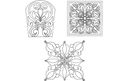 Floral Ornate Decorative Patterns DXF Vector File