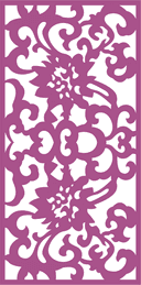 Floral Pattern Decorative Screen Panel Vector File