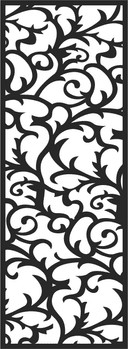 Floral Swirl Decorative Panel Laser Cut Vector File
