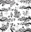 Floral Swirls and Butterflies Vector Set for CNC Laser Cutting