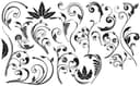 Floral Swirls and Flourish Elements Vector Design