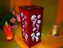 Floral Wooden Night Lamp Laser Cut Vector File