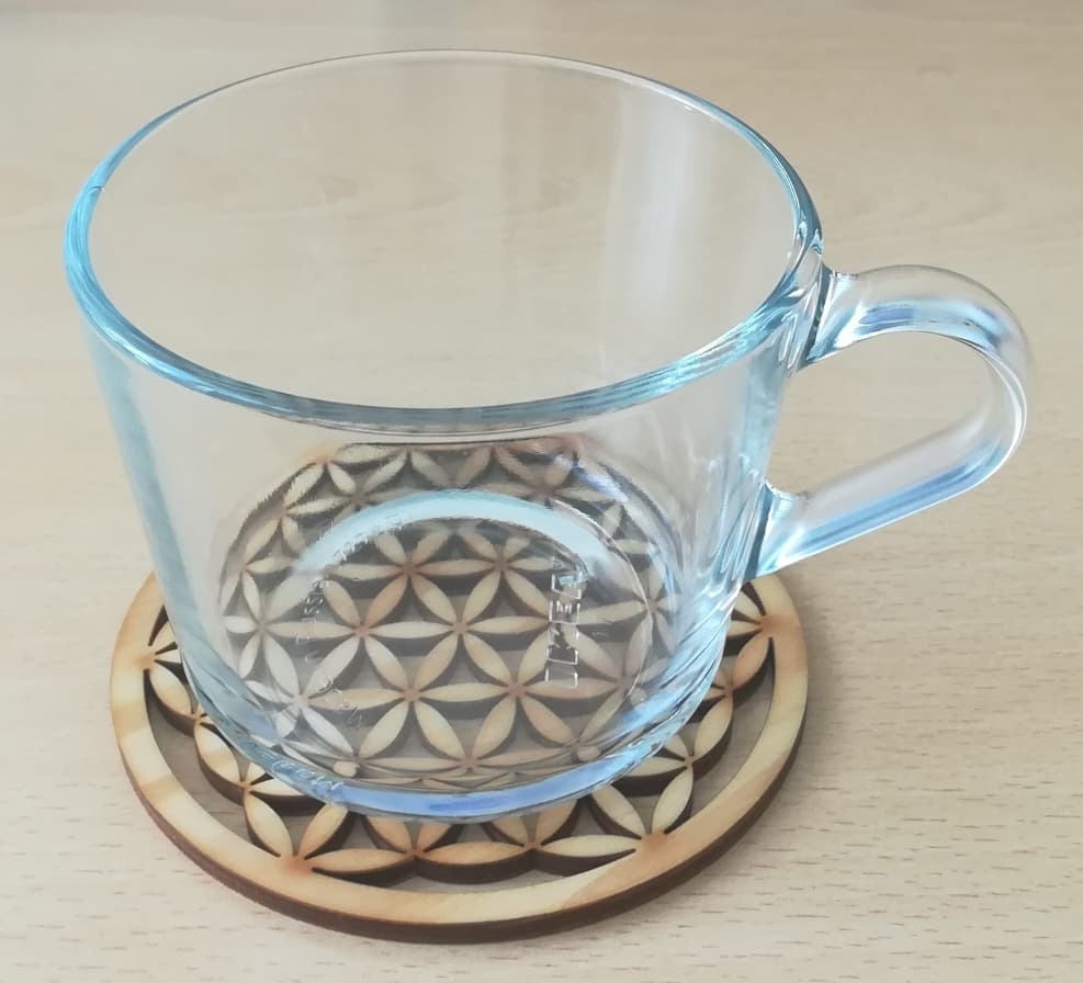 Flower of Life Laser Cut Coaster Vector File DXF