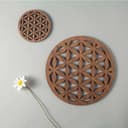 Flower of Life Wooden Coasters Laser Cut Template DXF SVG