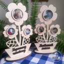 Flower Photo Frame Stand Laser Cut Vector File