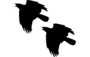 Flying Crow Silhouettes Vector File for Laser Cutting