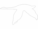 Flying Goose Silhouette Vector Template DXF File