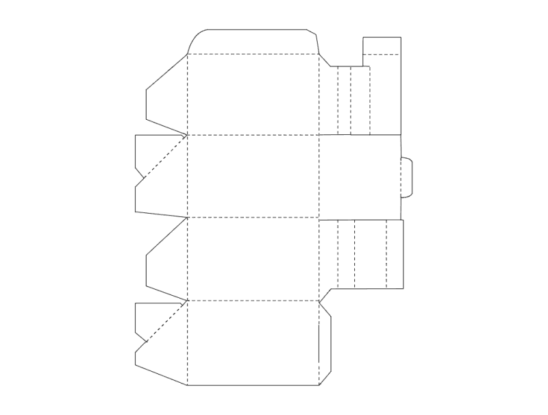 Foldable Cardboard Gift Box Vector Template DXF