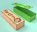 For You Floral Gift Box Laser Cut Vector File