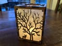 Forest Deer Lantern Laser Cut SVG File for DIY Home Decor