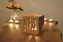 Forest Theme Laser Cut Candle Holder Vector File