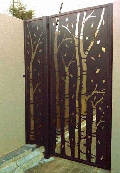 Forest Tree Metal Gate Decorative Panel Vector File