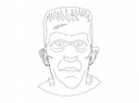 Frankenstein Monster Face Vector DXF for Laser Cutting