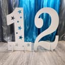 Freestanding Number 12 Star Design for Laser Cutting SVG File