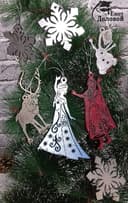 Frozen Character Christmas Tree Ornaments Laser Cut Vector Files