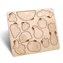 Fruit Educational Wooden Puzzle Board Laser Cut Vector File