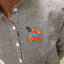 Funny Cat With Fish Brooch Laser Cut File Vector