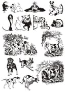 Funny Dog Cartoon Collection Vector File for CNC Laser Cutting