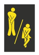 Funny Restroom Sign Vector for Laser Cutting and CNC