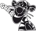 Funny Tigger Grrr Vector File for Laser Cutting