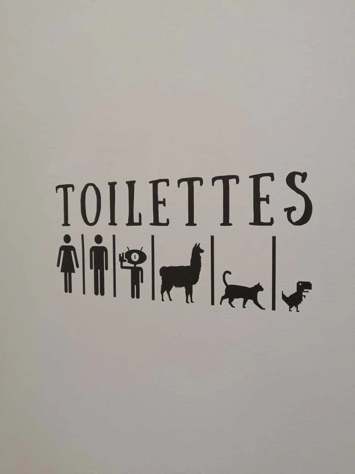 Funny Toilettes Restroom Sign Vector Template DXF SVG