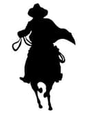 Galloping Cowboy Silhouette Vector Design for Laser Cutting