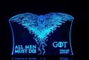 Game of Thrones Three-Eyed Raven LED Lamp Laser Cut Vector File