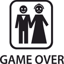 Game Over Wedding Couple Vector Design for Laser Cutting