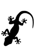 Gecko Silhouette Vector Design for Laser Cutting DXF File
