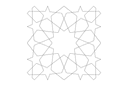 Geometric 12-Point Star Islamic Pattern Vector DXF File