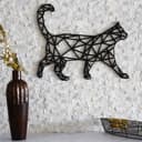 Geometric Cat Wall Decor Laser Cut Vector File