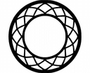 Geometric Circle Frame Lace Pattern Vector DXF File