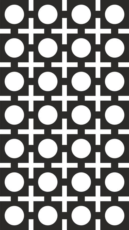 Geometric Circles and Crosses Seamless Panel Vector