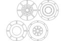 Geometric Circular Segment Patterns Vector DXF File
