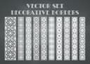 Geometric Decorative Borders Vector Set for Laser Cutting