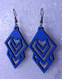 Geometric Diamond Drop Earrings Vector Laser Cut File