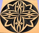 Geometric Floral Ornament Mandala Vector DXF File
