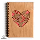 Geometric Heart Notebook Cover Laser Cut File Vector