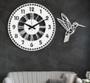 Geometric Hummingbird Wall Clock Laser Cut Vector File